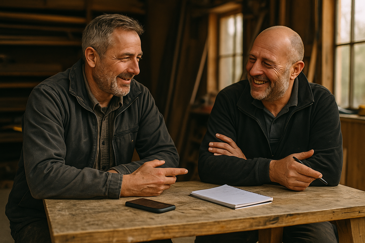 Gespräch über typische Herausforderungen im Handwerksalltag